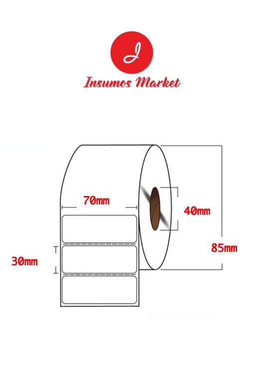 Etiqueta Térmica 70×30 – 1000 Etiquetas – 1 Rollos - Imagen 2