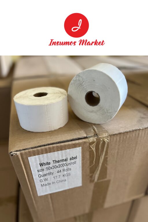 Etiqueta Térmica 50×30 – 2000 Etiquetas – 44 Rollos